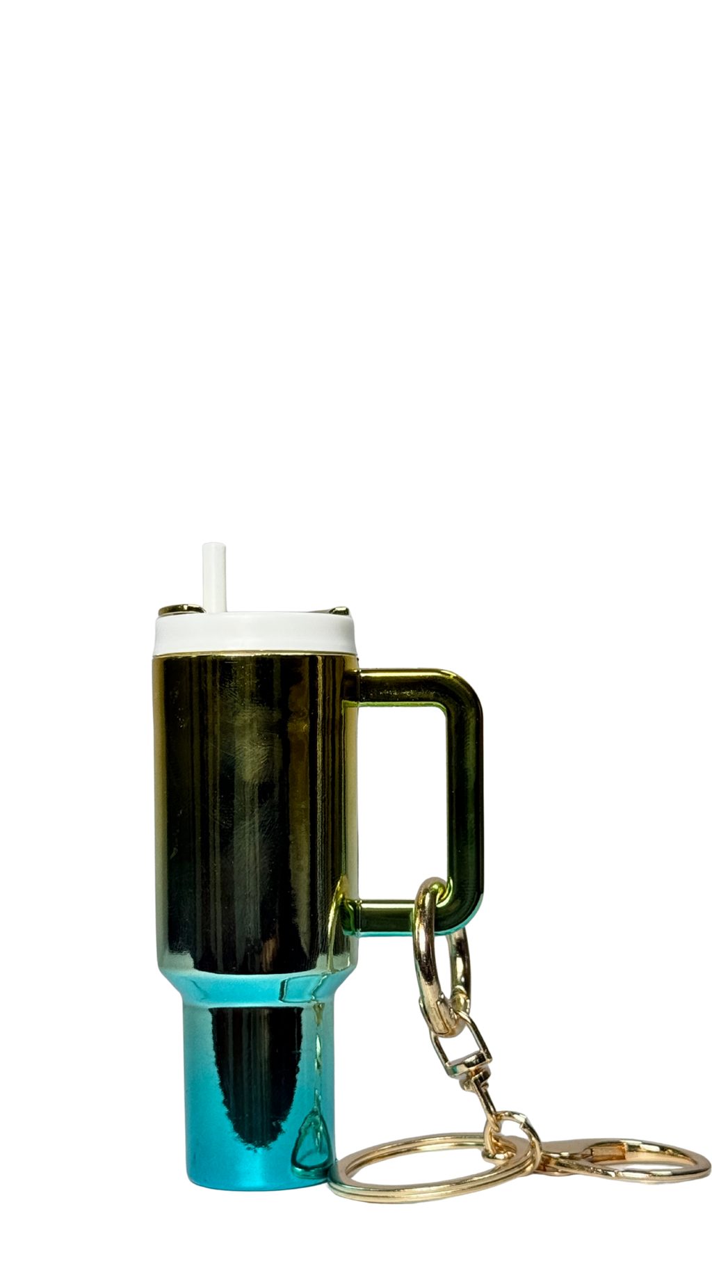 Mini Tumbler Gold & Sky Blue Keychain | Hellzone