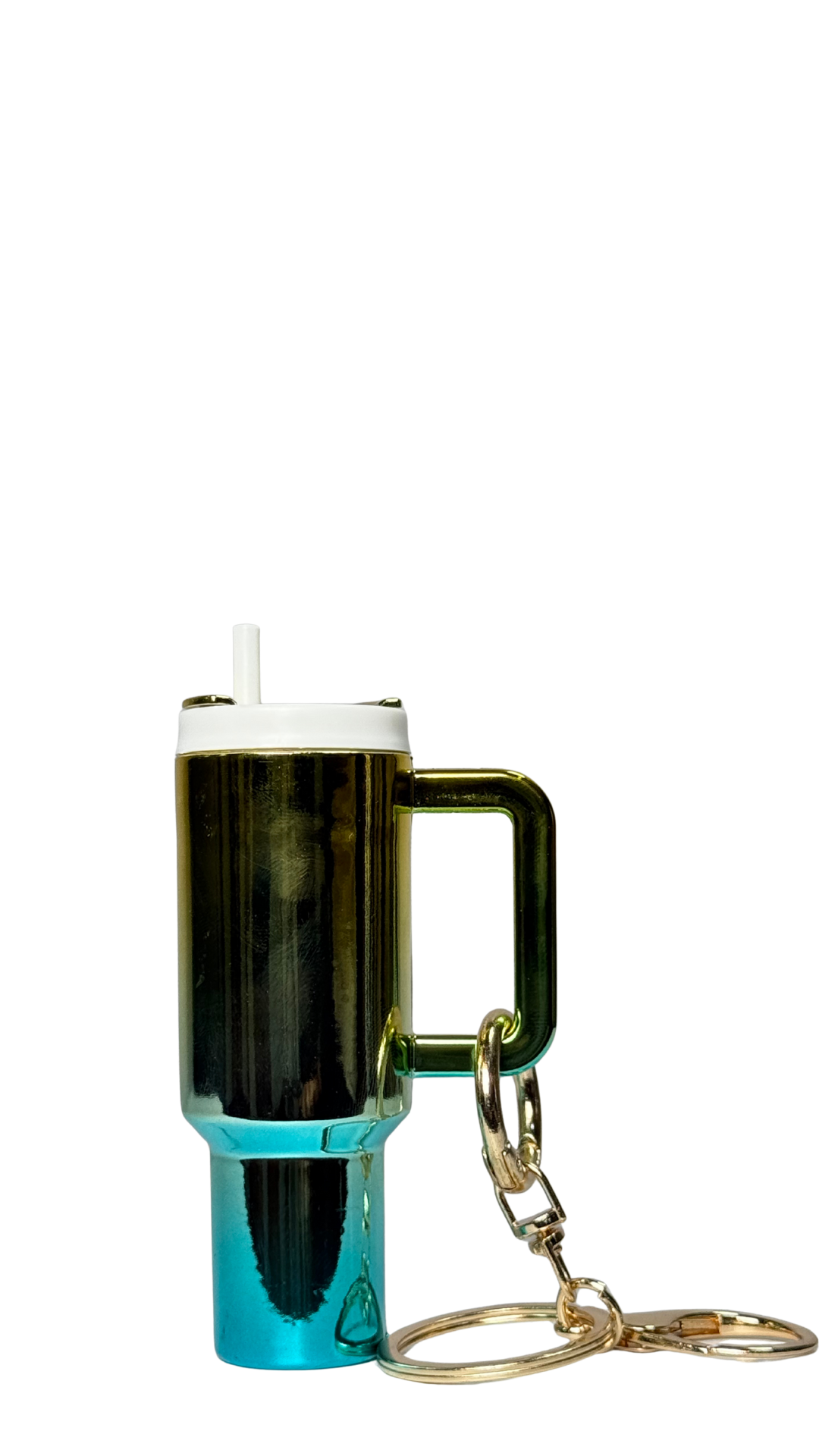 Mini Tumbler Gold & Sky Blue Keychain | Hellzone