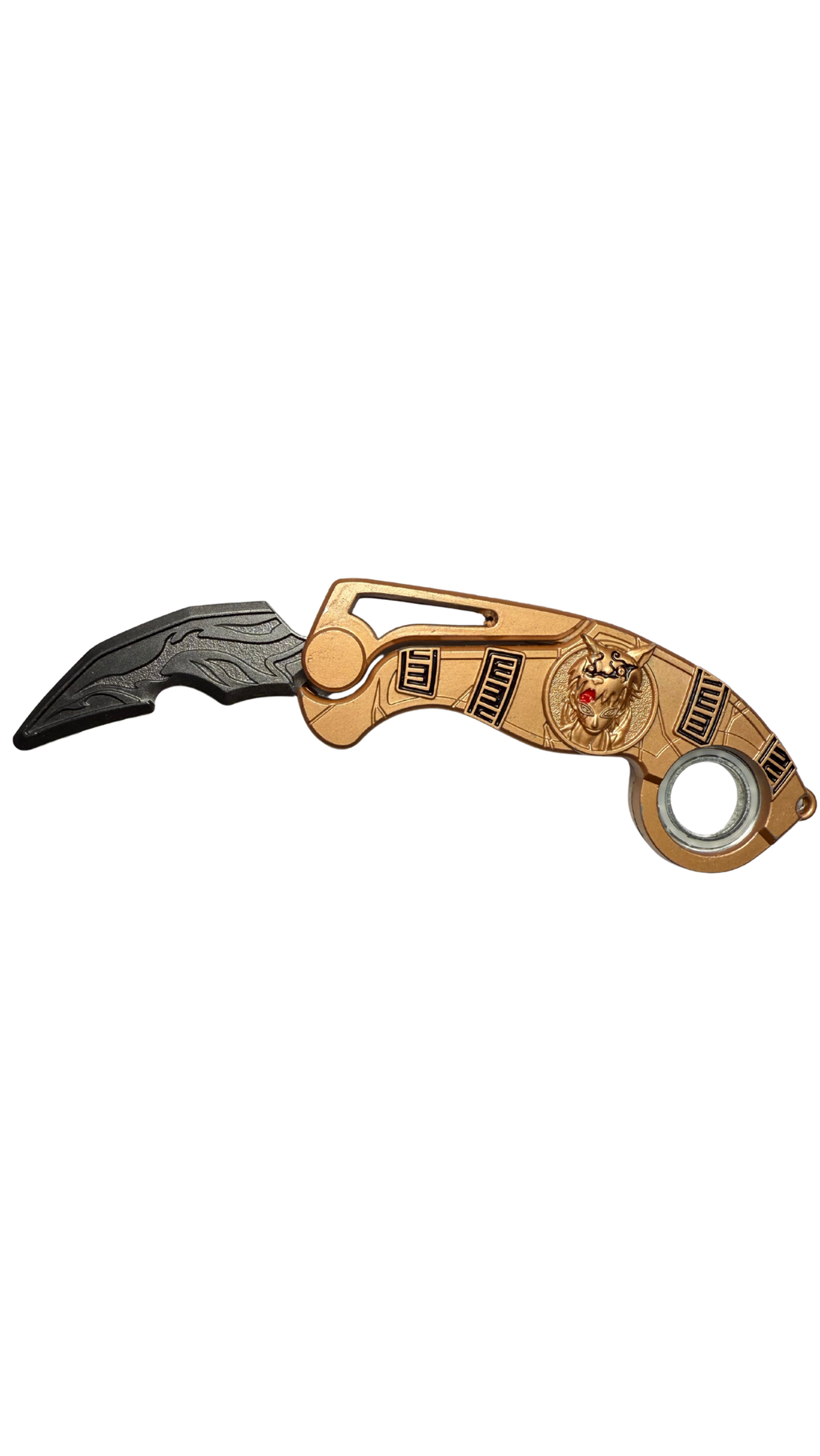 Egyptian Pharaoh Karambit Folding Knife - Gold & Black | Hellzone