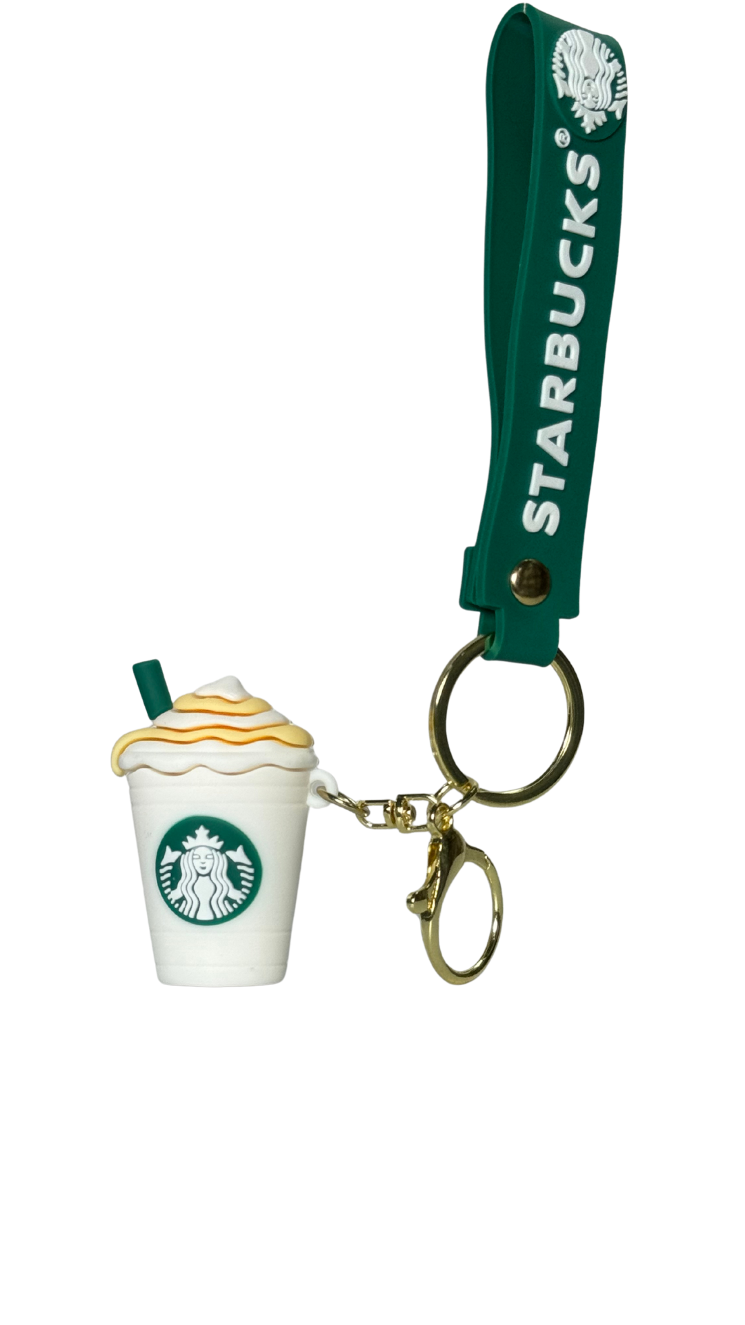 Starbucks White with Green Branded Strap Keychain | Hellzone