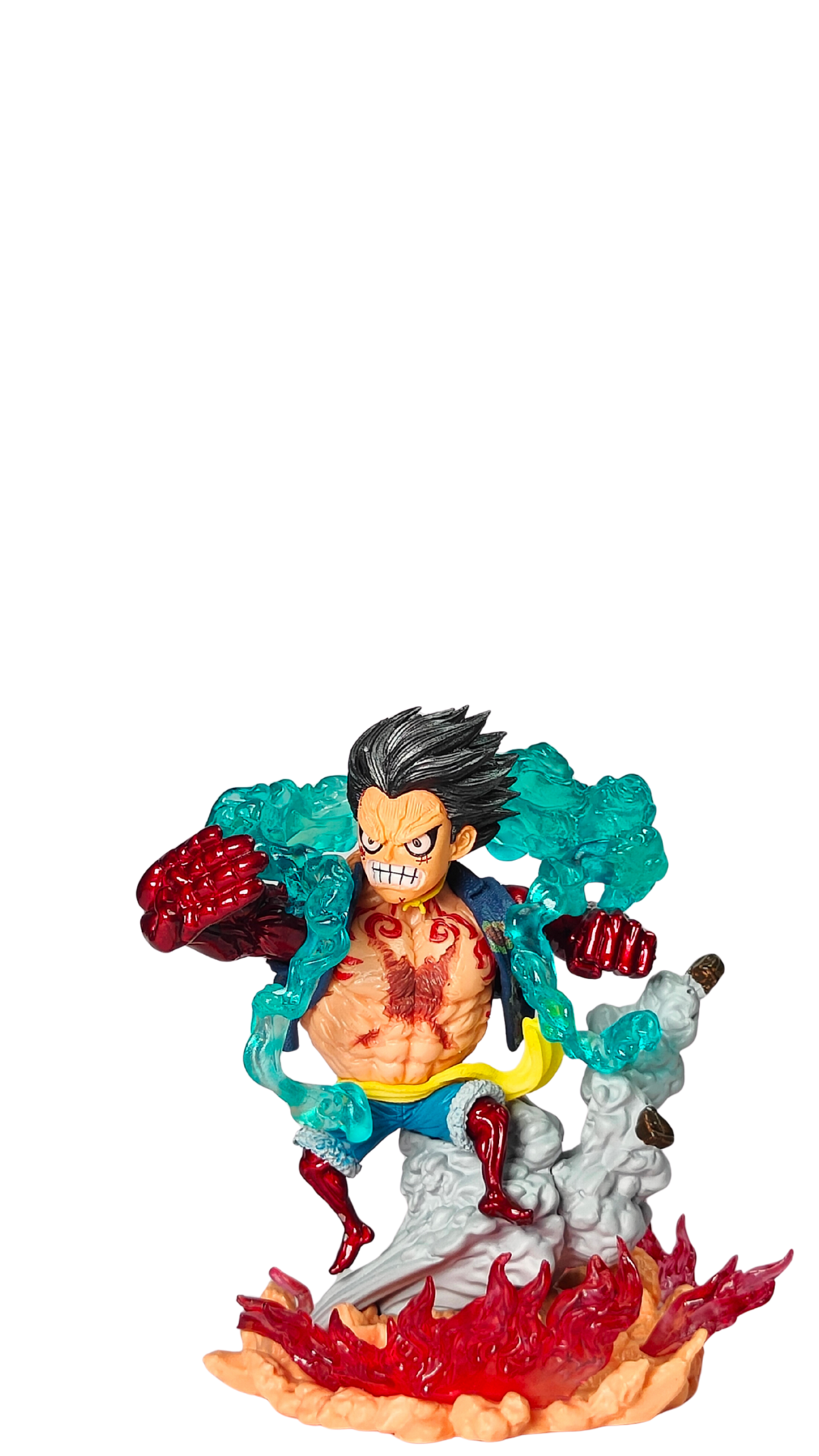 Monkey D. Luffy Gear Fourth Action Figure with Explosive Fire & Haki Effects (23Cm)