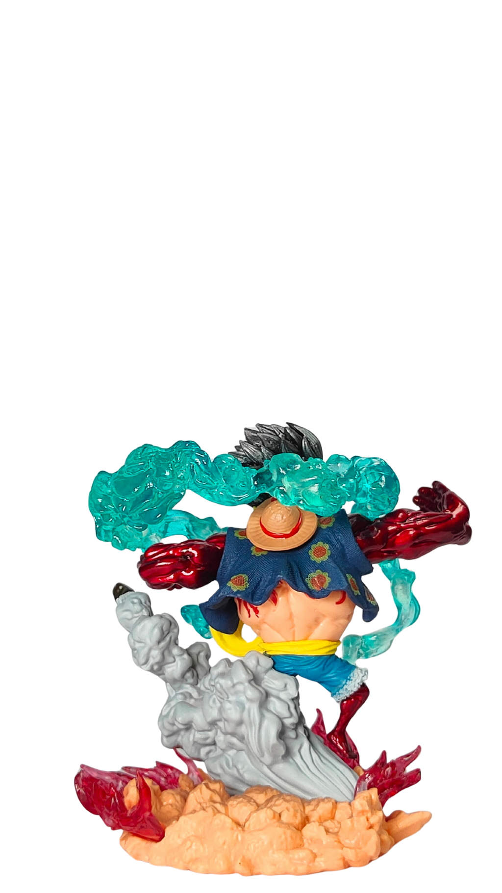 Monkey D. Luffy Gear Fourth Action Figure with Explosive Fire & Haki Effects (23Cm)