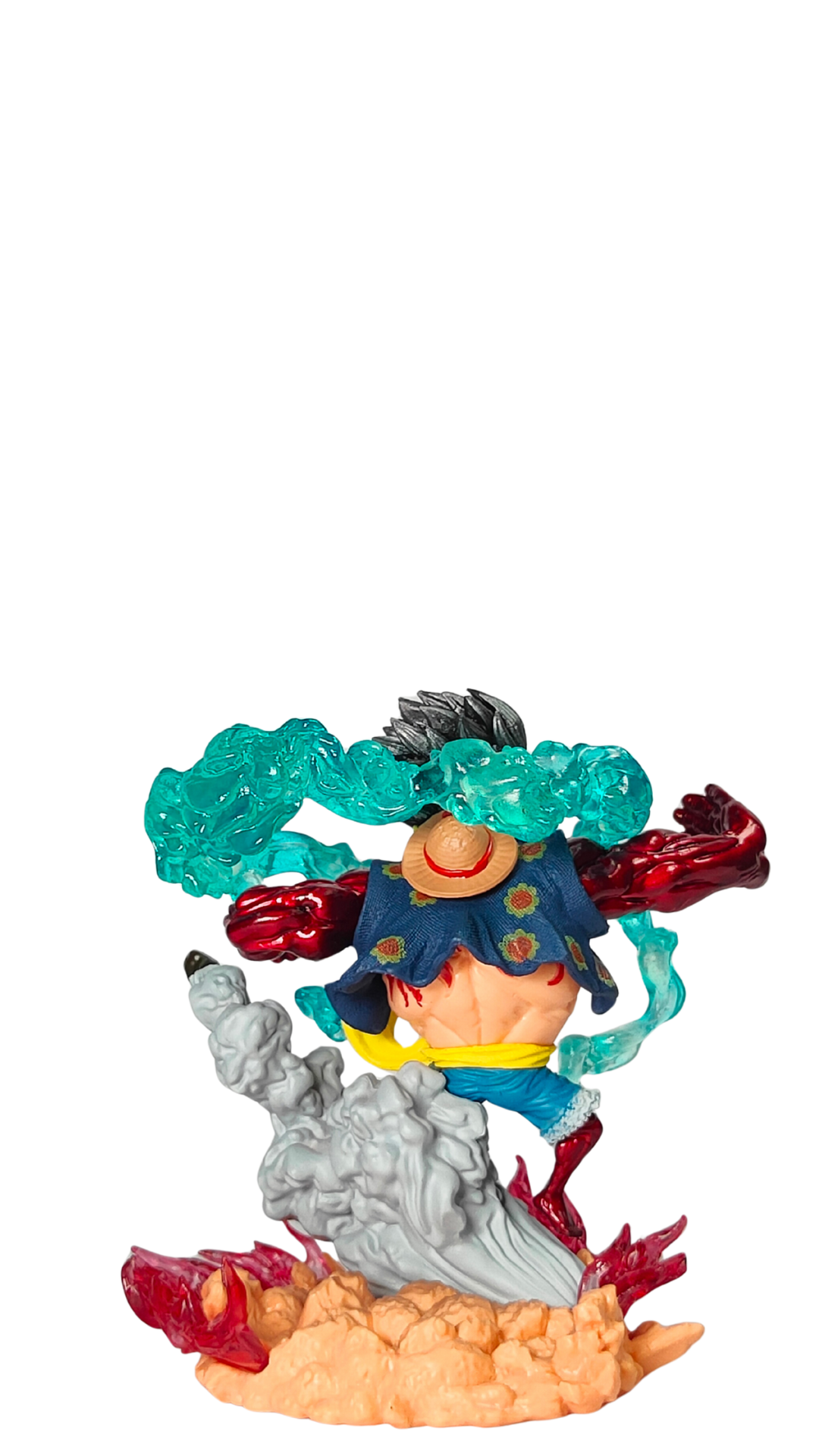 Monkey D. Luffy Gear Fourth Action Figure with Explosive Fire & Haki Effects (23Cm)