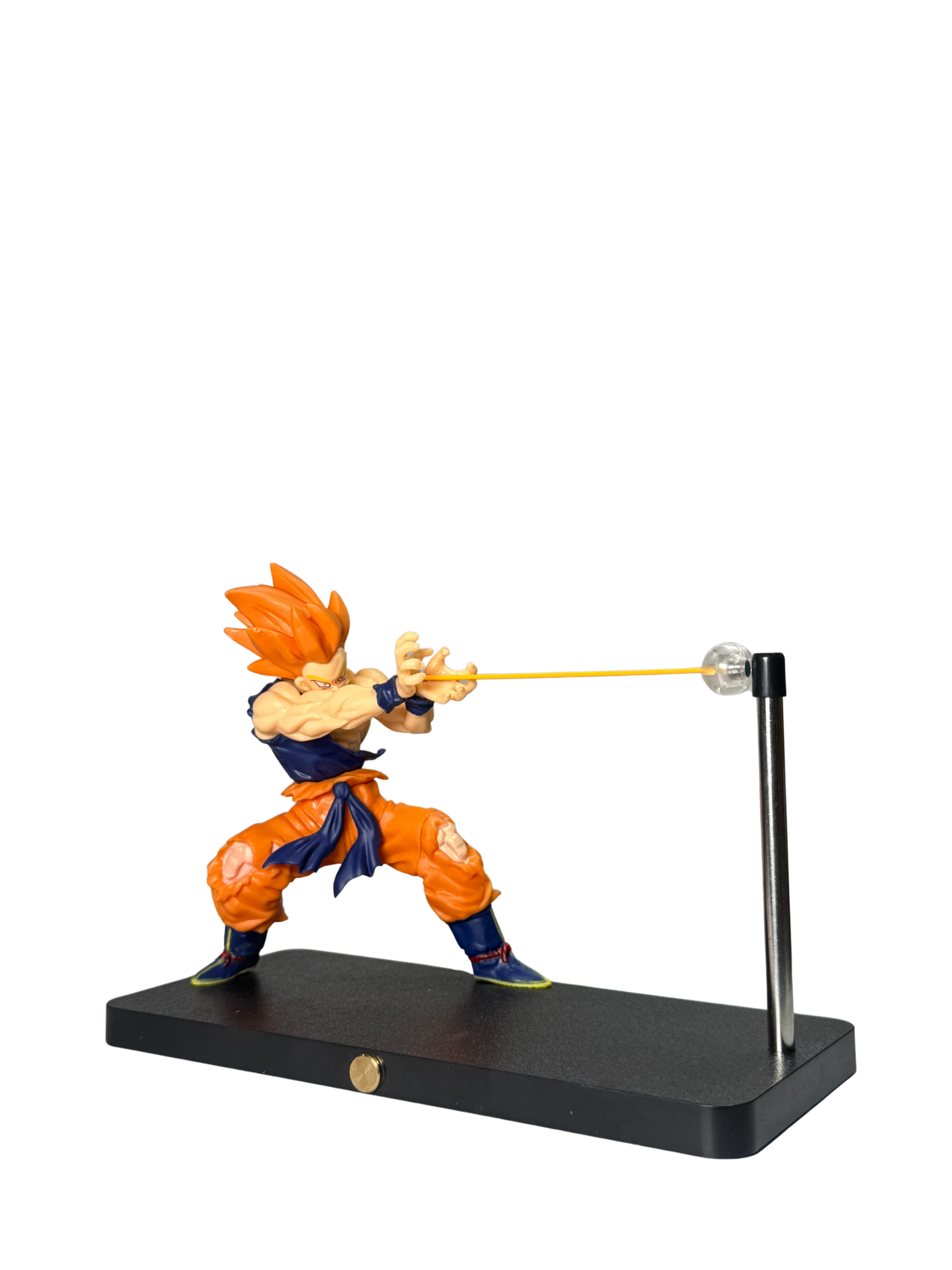 Dragon Ball Z Super Saiyan Goku Kamehameha Yellow LED Desk Lamp & Anime Action Figure Display | Hellzone