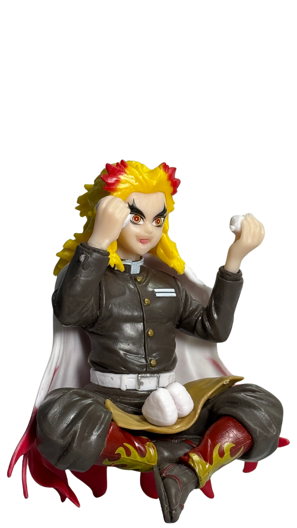 Kyojuro Rengoku Sitting/Perching (Mugen Train Eating Pose) Action Figure (15Cm) Hellzone