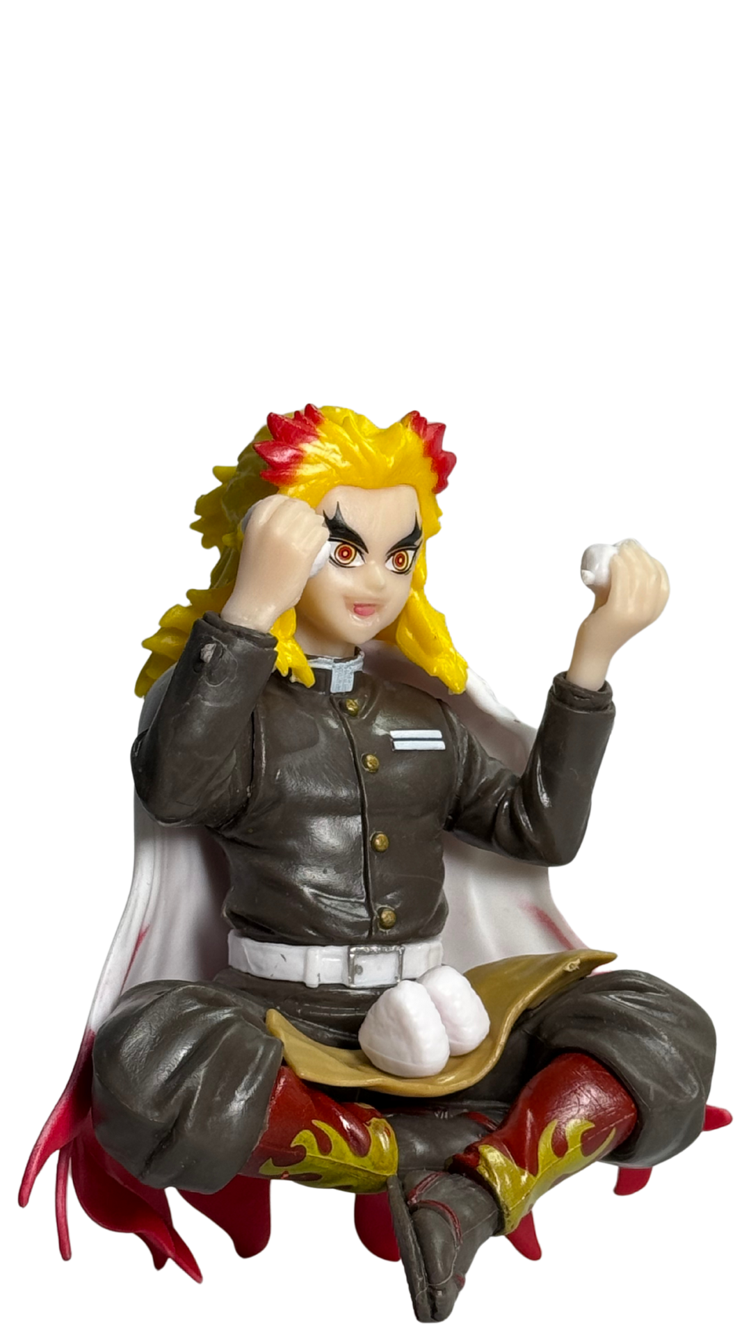 Kyojuro Rengoku Sitting/Perching (Mugen Train Eating Pose) Action Figure (15Cm) Hellzone