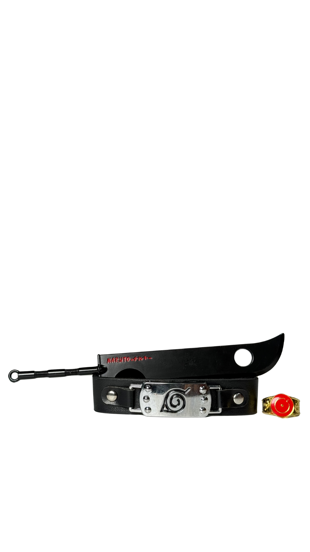 Ninja Cosplay Gear Set: Headband, Akatsuki Ring & Weapon Choice| Hellzone