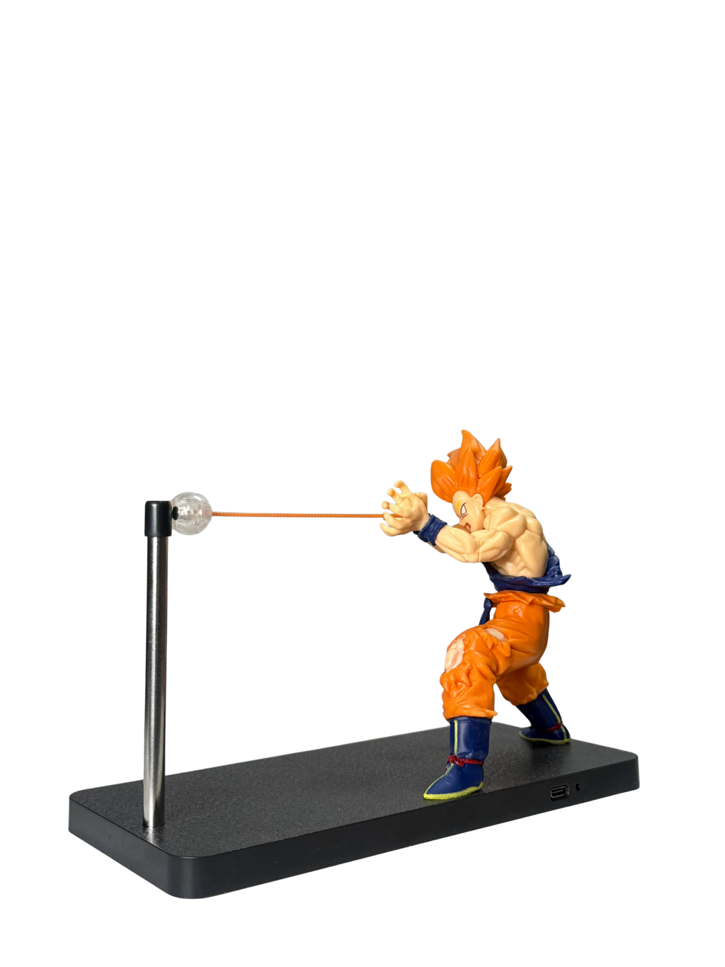 Dragon Ball Z Super Saiyan Goku Kamehameha Yellow LED Desk Lamp & Anime Action Figure Display | Hellzone