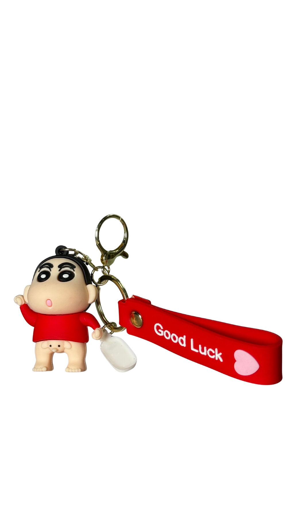 Shin-chan Red "Good Luck" Strap Keychain | Hellzone