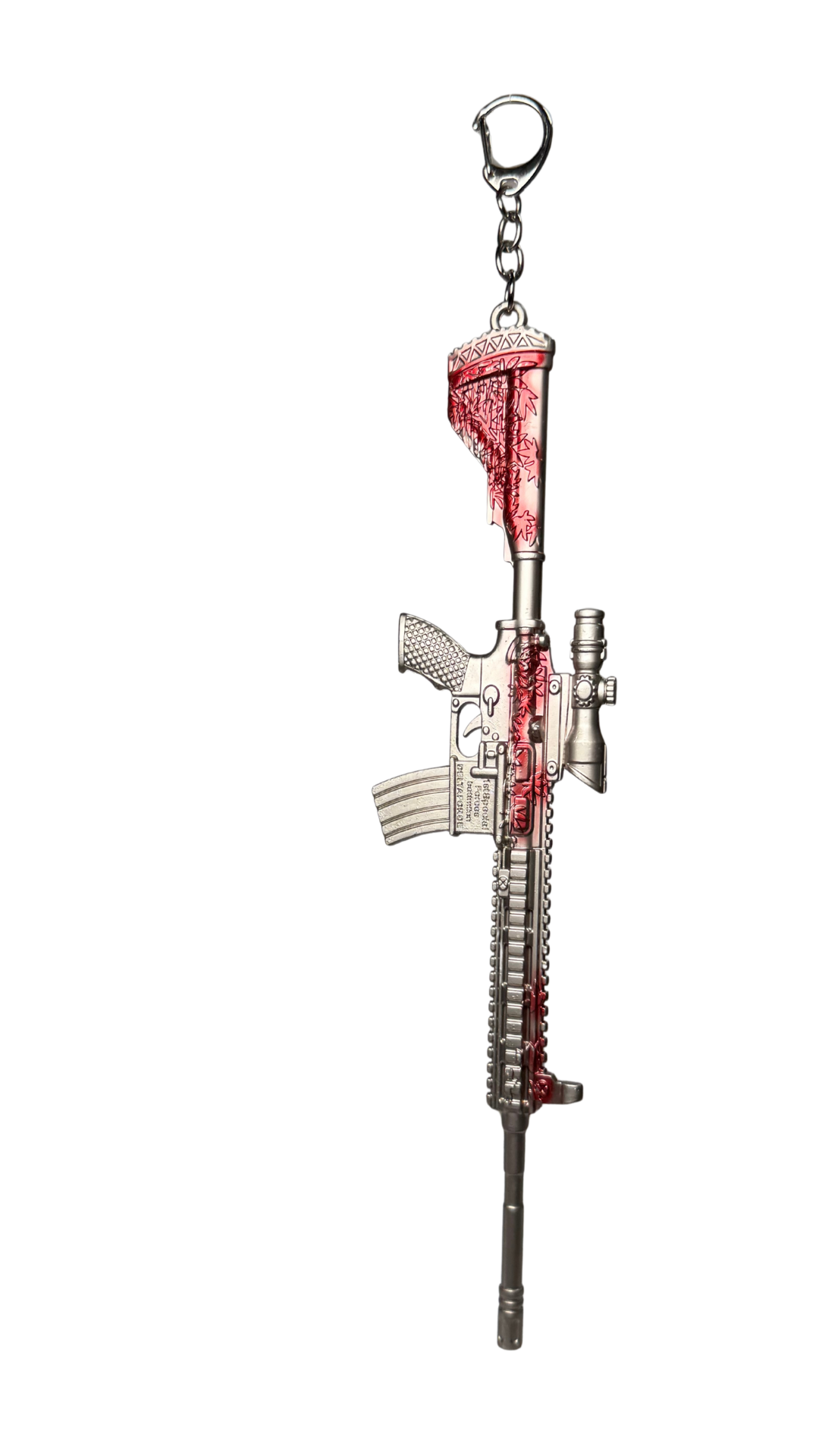 PUBG/BGMI M416 Weapon Red & Silver Colour | Hellzone