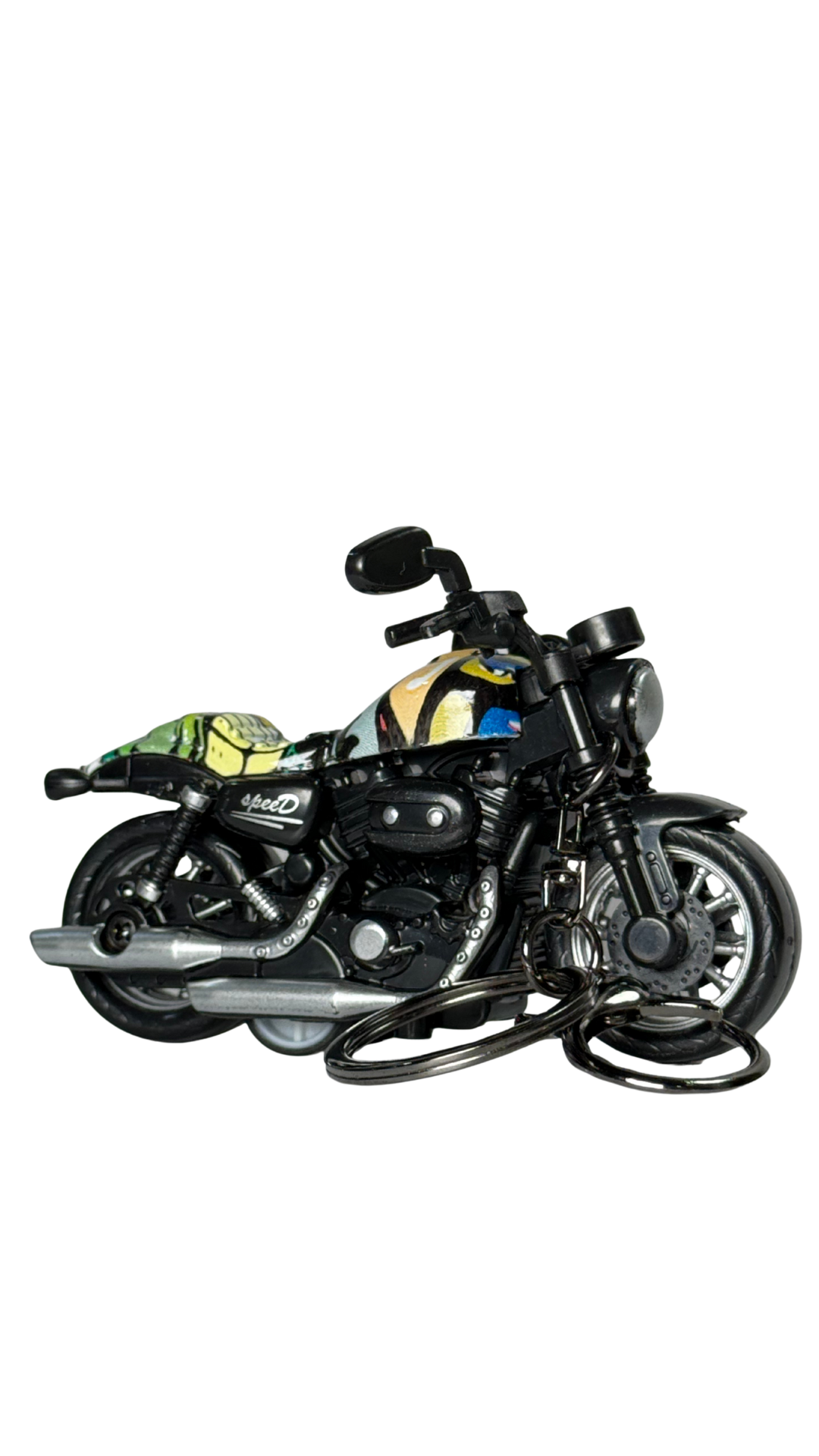 Racing Sport Motorcycle Black & Camo Detailed Replica Keychain | Hellzone
