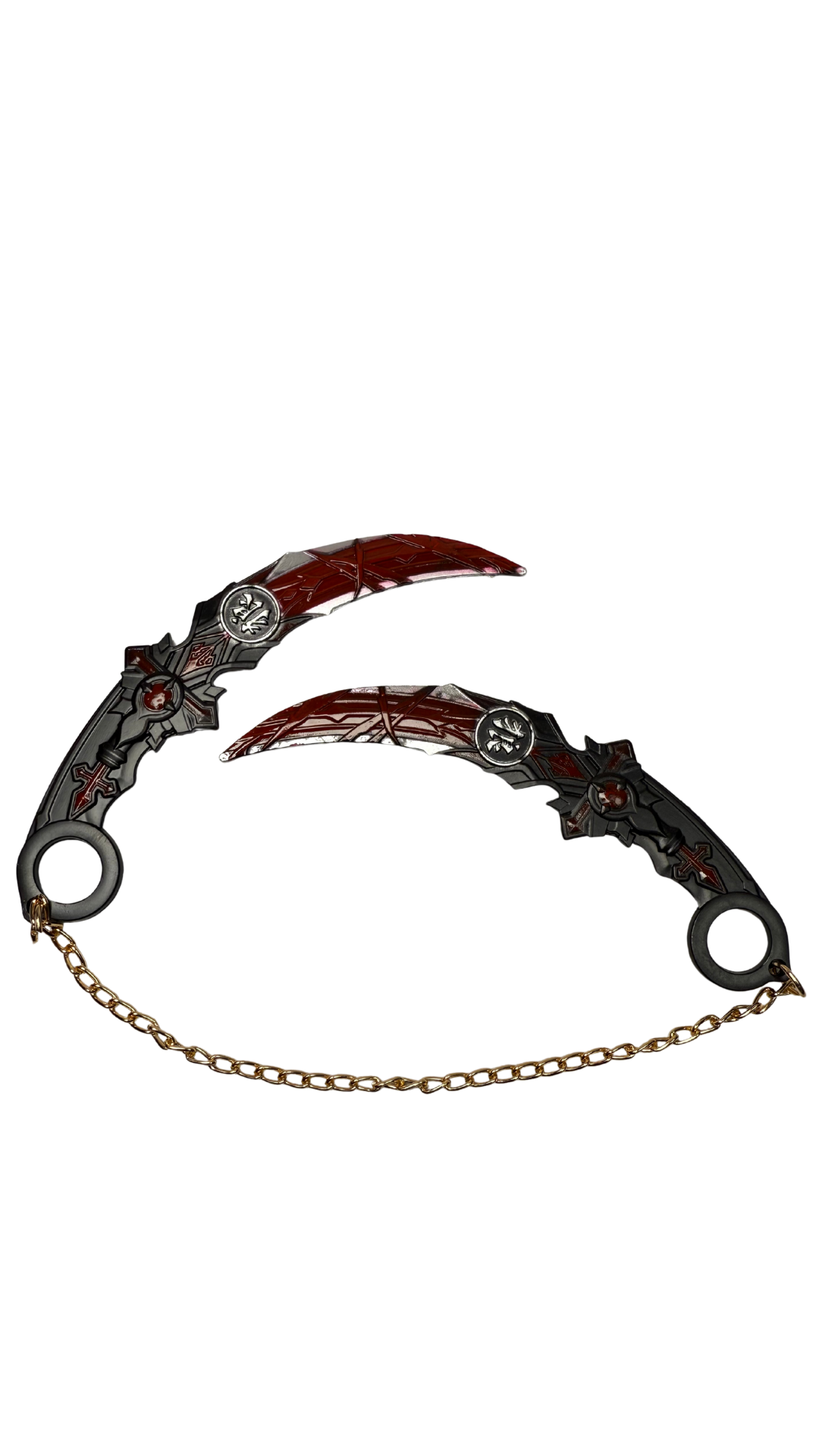 Dual Blood Cult Karambit Red Skull Gothic Weapon | Hellzone
