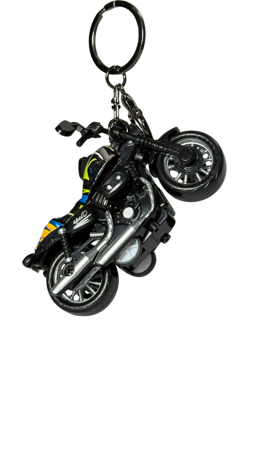Racing Sport Motorcycle Black & Yellow Detailed Replica Keychain | Hellzone