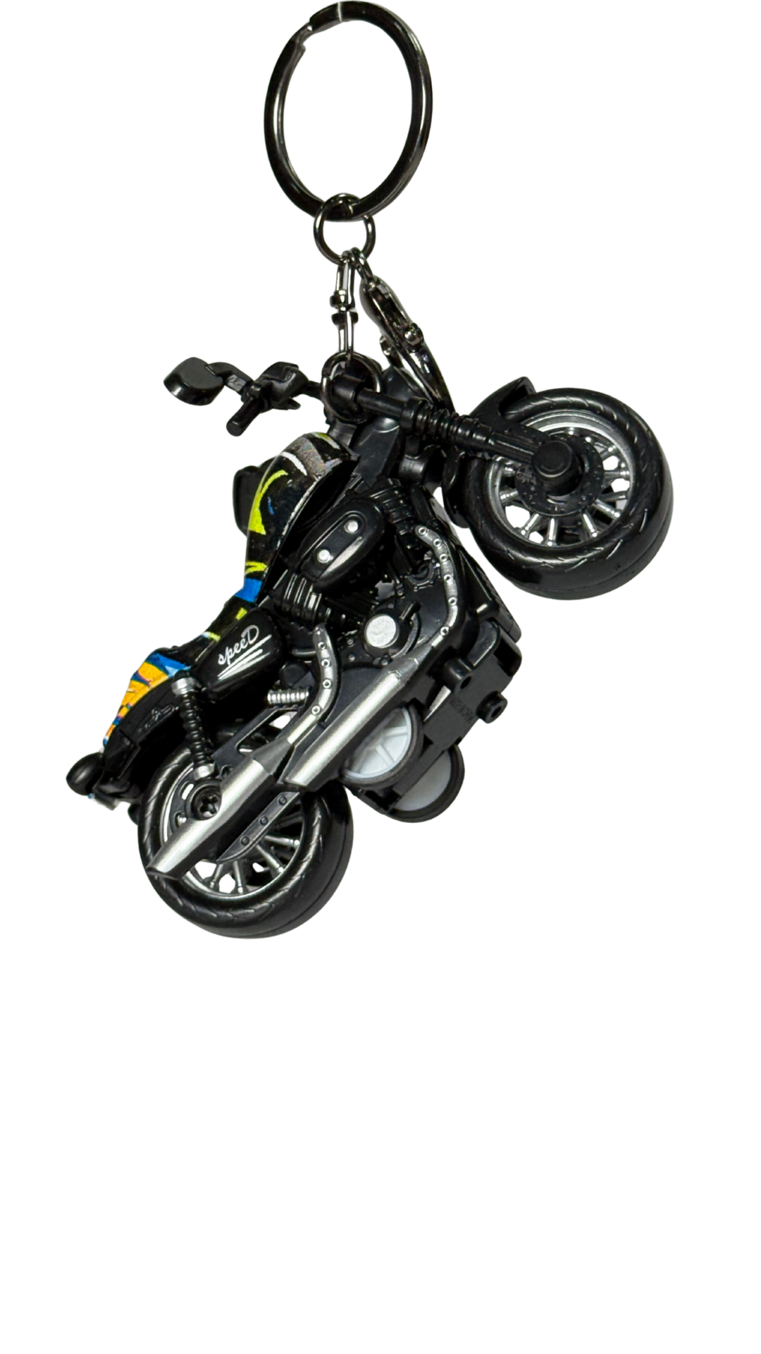 Racing Sport Motorcycle Black & Yellow Detailed Replica Keychain | Hellzone