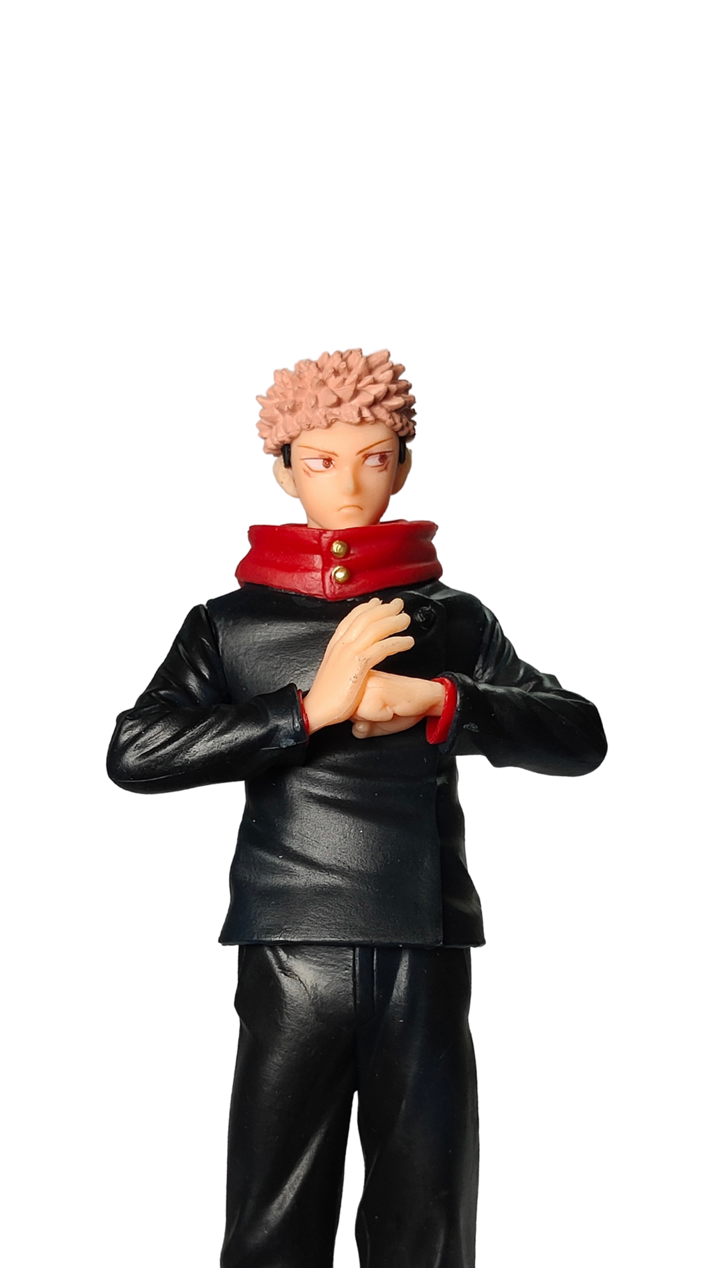 Jujutsu Kaisen: Yuji Itadori (Black Uniform & Red Shoes) Action Figure (18Cm) Hellzone