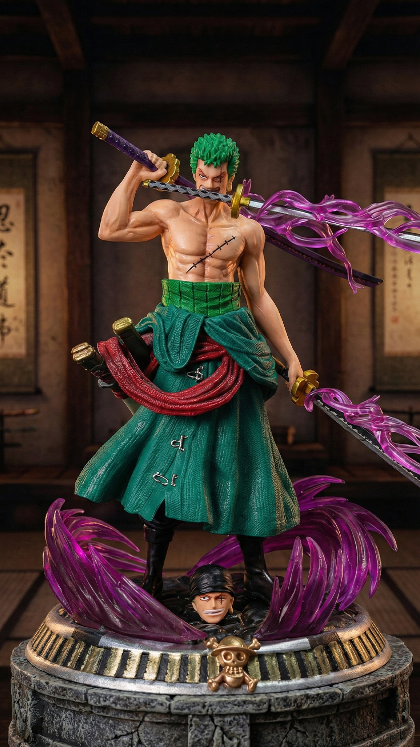 Roronoa Zoro Action Figure – One Piece [Three Sword With Dual Head] (25 CM)