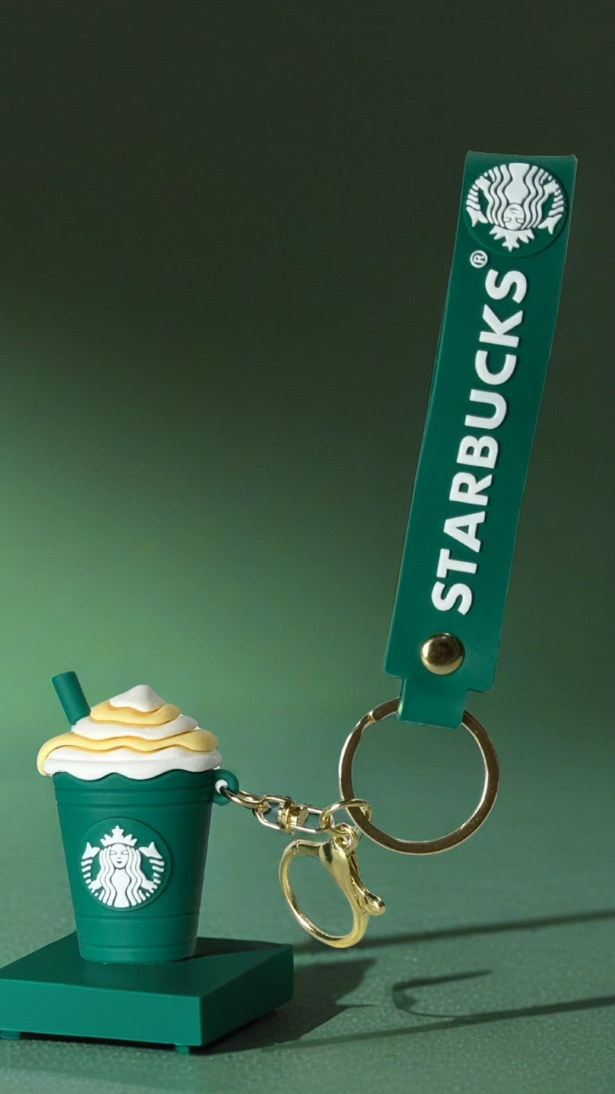 Starbucks Classic Green Coffee Cup with Branded Strap Keychain | Hellzone