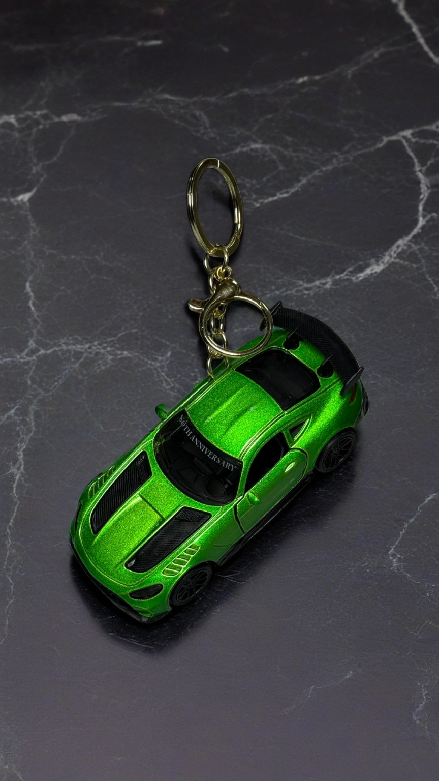 Race Car Metallic Green GT Model 50th Anniversary Edition Keychain | Hellzone