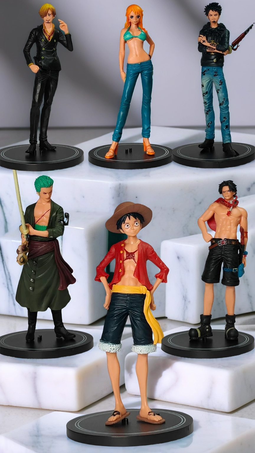One Piece 6-Piece Grand Collection Figure Set Action Figure (17Cm) Hellzone