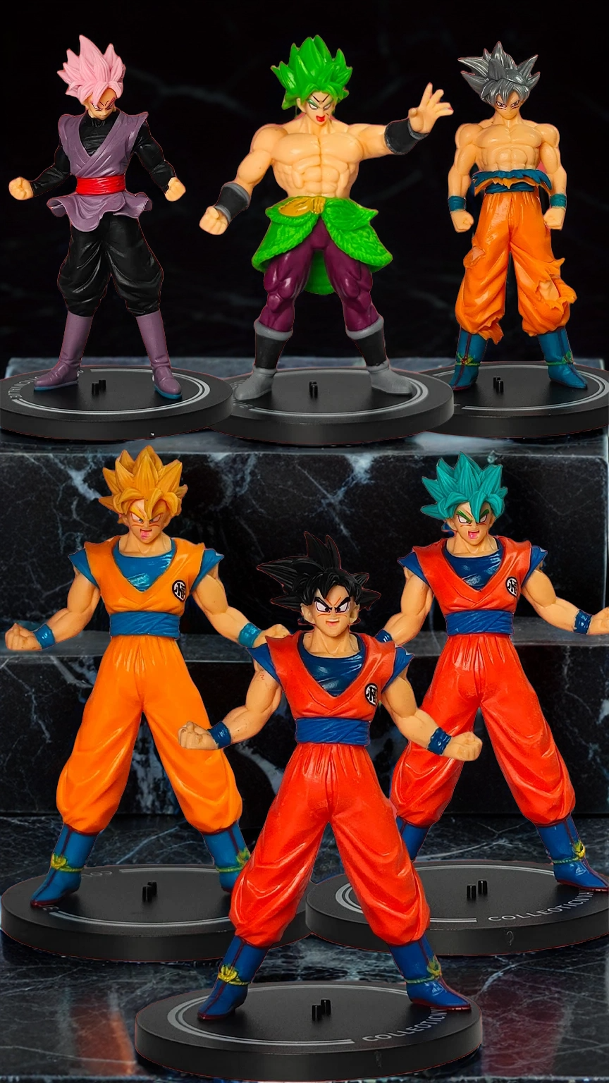 Dragon Ball Super: Ultimate Saiyan & Villain Collectible Figure (6-Figure Set ) (17Cm)