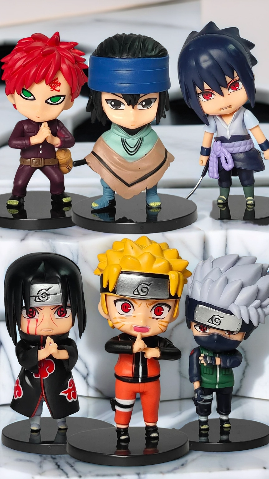 Naruto Shippuden & Demon Slayer 6-Piece Set Miniature | Hellzone