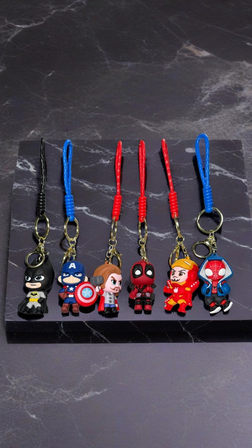 Superhero Chibi Keychain 6-Piece Set Keychain | Hellzone