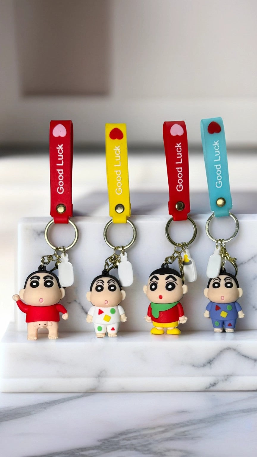 Shin-chan Ultimate 4-Piece Chibi Set Keychain | Hellzone