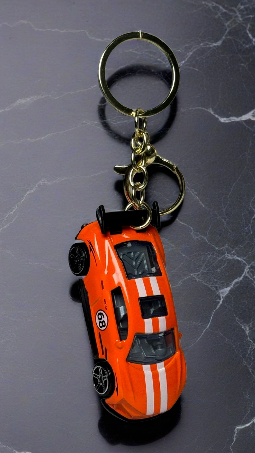 Orange GT Race Car Keychain | Hellzone