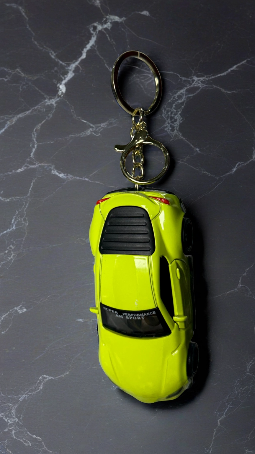Sports Car Neon Yellow GT Model Super Performance Edition Keychain | Hellzone