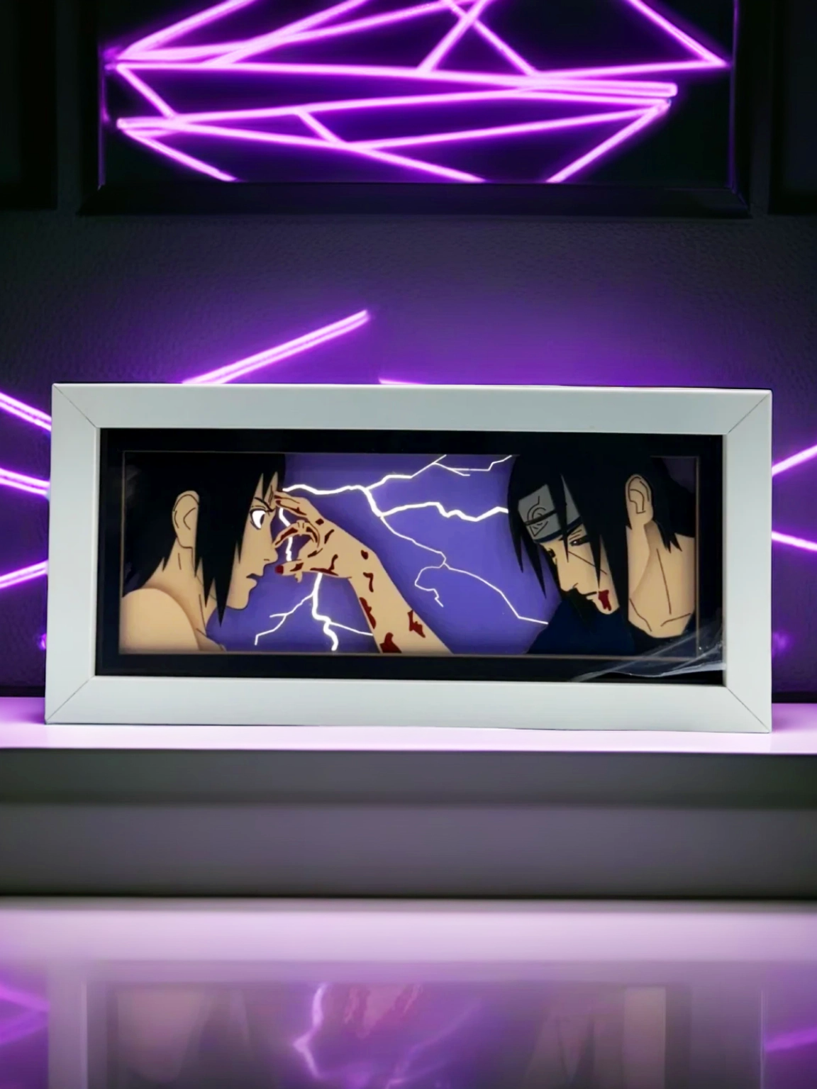 Naruto Shippuden Sasuke & Itachi Uchiha Final Forehead Light Box | Hellzone Exclusive